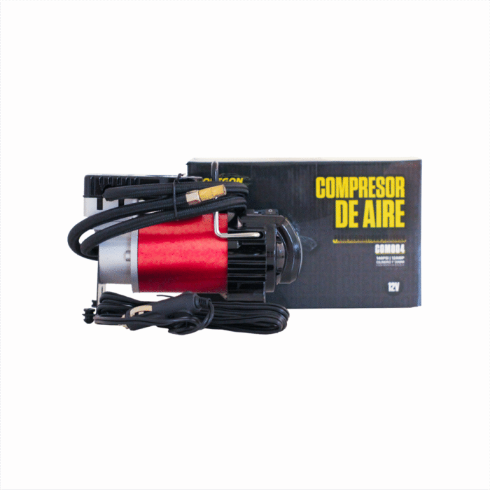 MINI COMPRESOR DE AIRE 12V 150 PSI CON LINTERNA COM004 - 33263