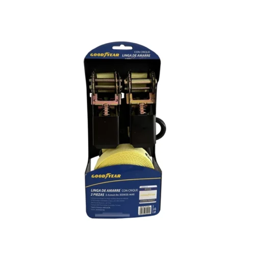 KIT X2 CINTA AMARRE TIPO CRIQUE GOODYEAR 5 MTS - Imagen 4